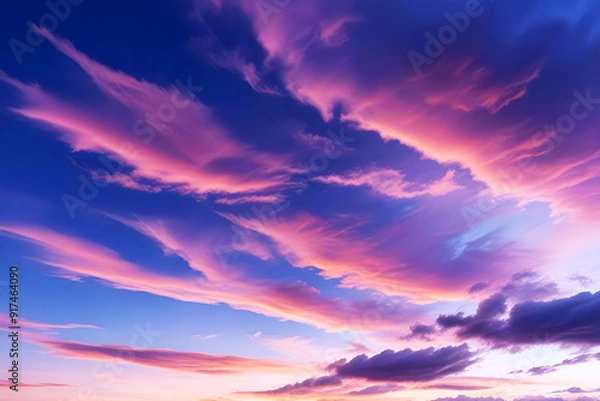 Fototapeta sunset sky and clouds