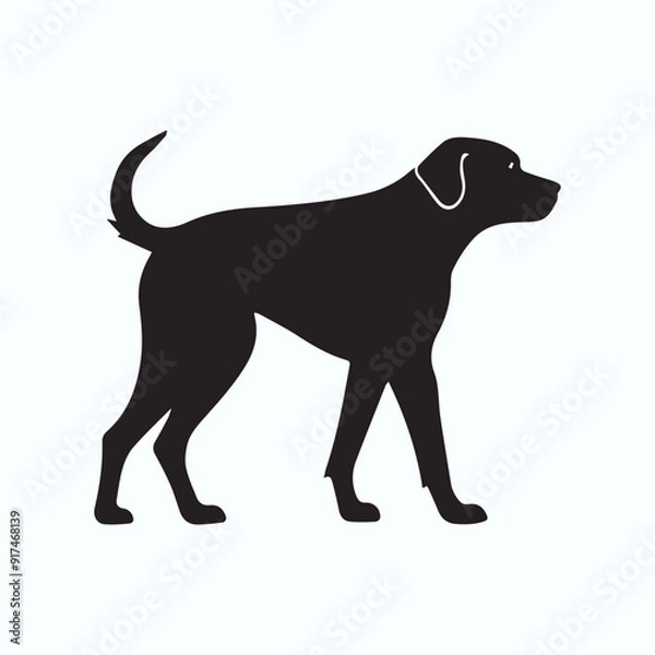 Fototapeta DOG BLACK SILHOUETTE