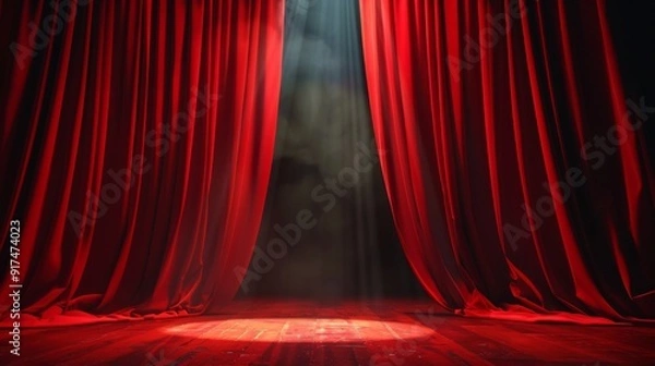 Obraz Red theatre curtains