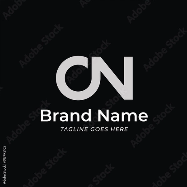 Fototapeta CN Letter Logo