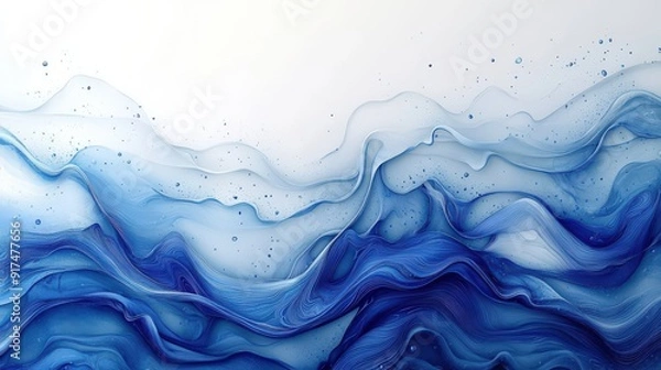 Fototapeta Refined background featuring intricate lines in a minimalistic and abstract style, showcasing capillary effects and ballpoint drawing art, reminiscent of Chinese blue and white porcelain with