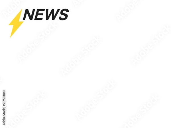 Fototapeta 雷マークNEWSロゴフレーム