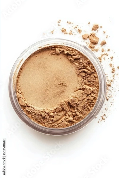 Obraz Compact powder isolated on white background stock photo