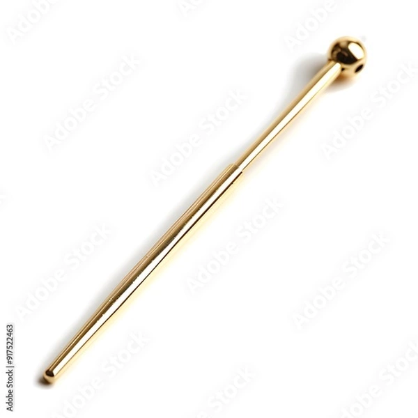 Fototapeta Gold Tie pin isolated on white background.