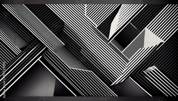 Fototapeta Line pattern images, wavy line patterns, black and white colors. black and white abstract background