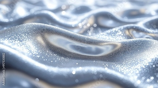 Fototapeta Bright white sparkling background with delicate light reflections, offering a clean and minimalist aesthetic with a touch of eleganc