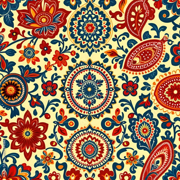 Obraz pattern with flowers, seamless floral pattern