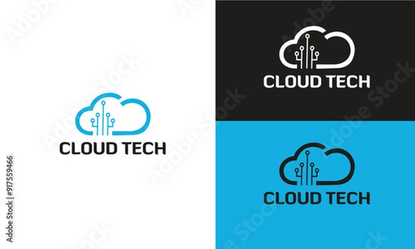 Obraz Cloud-Logo-vector-design-Template