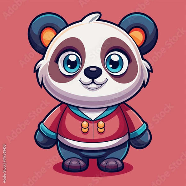 Obraz cute panda in various costumes