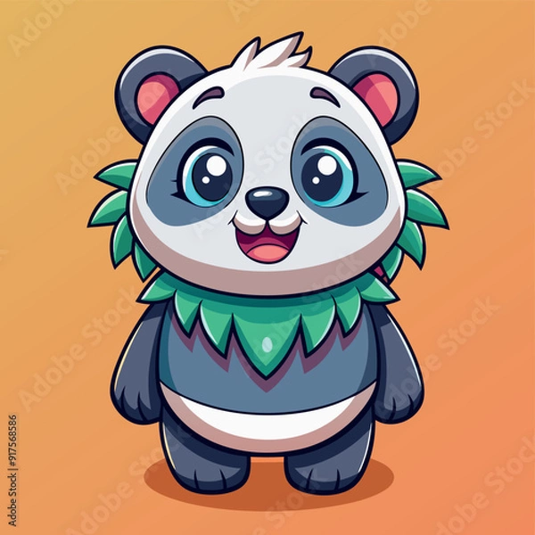 Obraz cute panda in various costumes