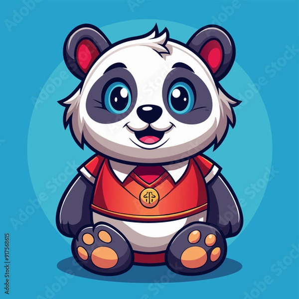 Obraz cute panda in various costumes