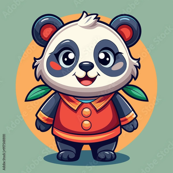 Obraz cute panda in various costumes