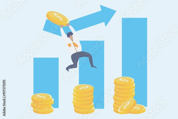 Fototapeta Financial freedom,ability to live comfortably without financial stress, supported by savings, cash flow, investments, and smart money management. It means freedom from debt, with secure interest