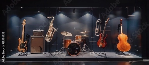 Fototapeta Musical Instruments Display