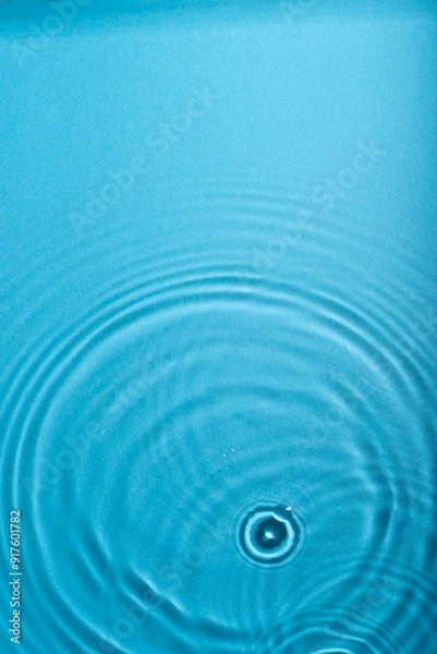 Fototapeta Water ripples top view for placing product