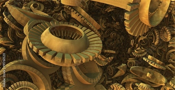 Fototapeta Computer rendered virtual scenery
