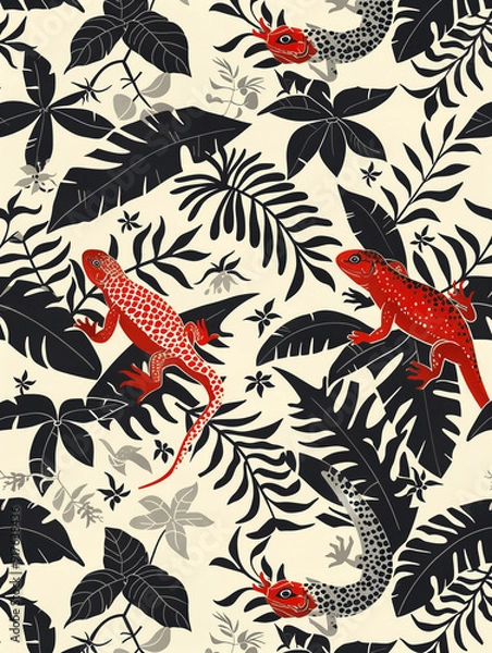 Fototapeta  Unique reptiles pattern in natural habitat for background or wallpaper