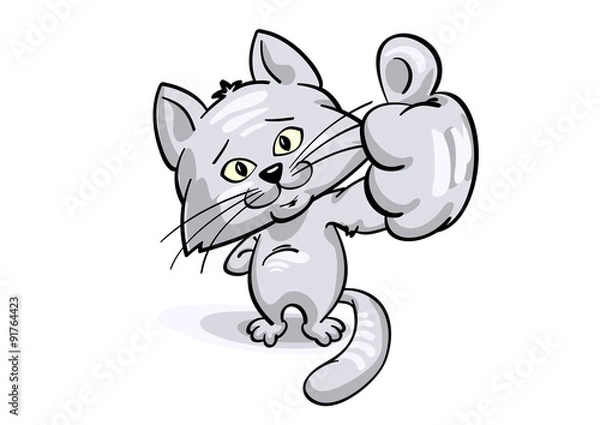 Obraz Кот показывает Ok