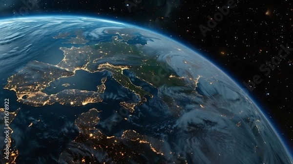 Fototapeta An immersive image capturing Google Earth's community contributions, showcasing user-generated content and collaborative mapping efforts that enhance the richness of the platform in detailed