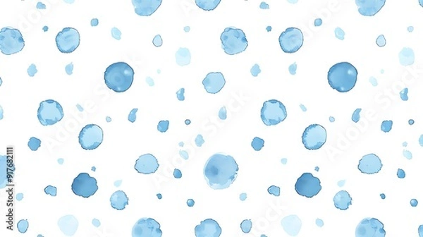 Fototapeta Tranquil white background with soft blue dots for a serene and relaxing graphic...
