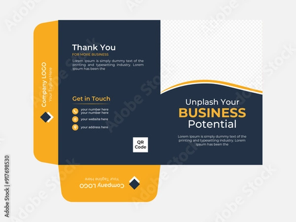 Obraz Business presentation folder template for corporate office.