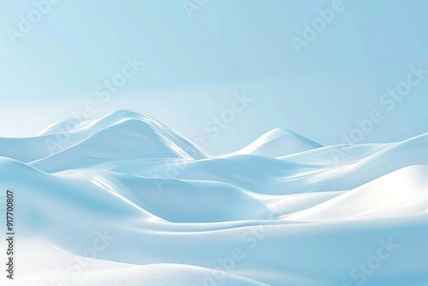 Obraz Snowy Landscape with Rolling Hills