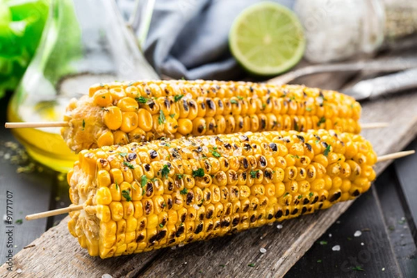Obraz Delicious grilled corn