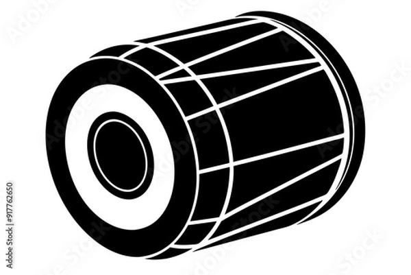 Fototapeta Dhol silhouette, dhol icon, vector illustration