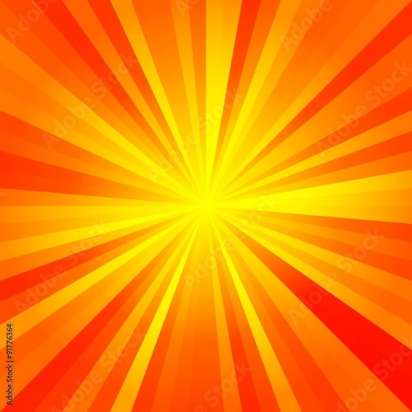 Fototapeta sunny rays pattern texture background - red, orange, yellow