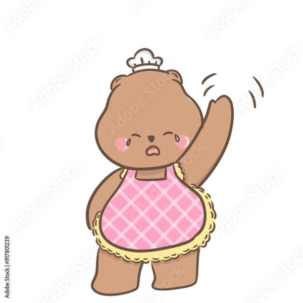 Obraz a little bear with momy