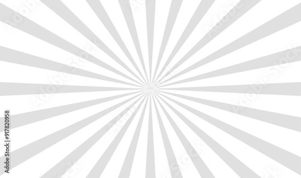 Fototapeta Retro sun ray effect star burst background sunburst backdrop with grey rays