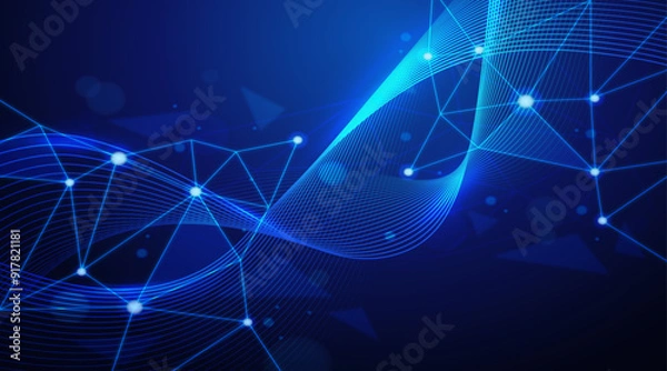 Fototapeta Realistic abstract technology particle background