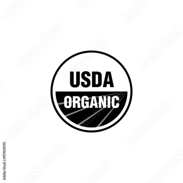 Obraz Usda organic logo vector