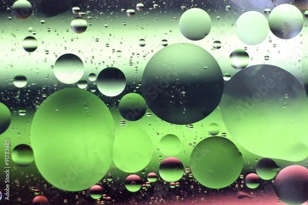 Fototapeta Orange bubbles. Abstract computer generated picture