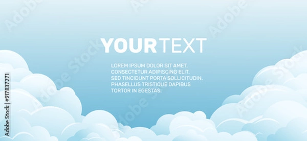 Obraz cloud banner with text