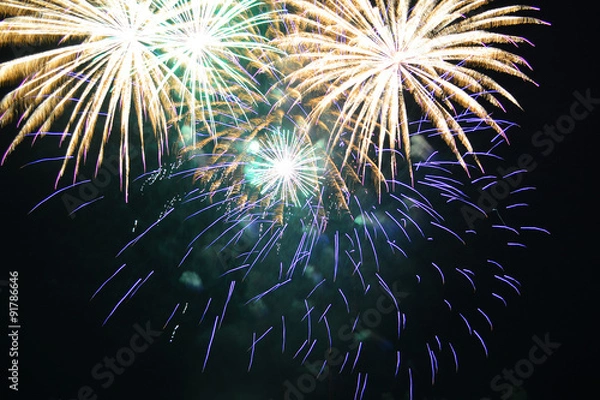 Obraz Салют в ночном небе