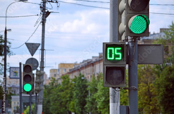 Obraz Зеленый светофор