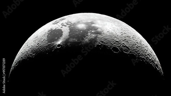 Fototapeta Moon Background: Lunar Surface and Celestial Scene