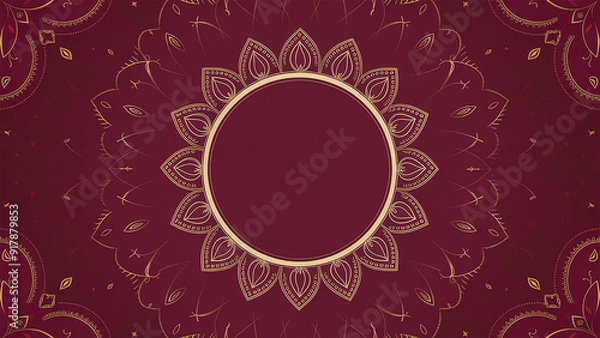 Fototapeta  Beautiful Mandala Diwali Background with Intricate Floral Patterns and Festive Design Elements for Stunning Visual Appeal