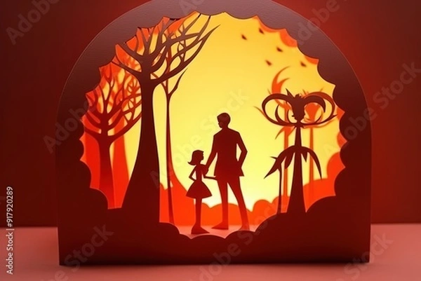 Obraz Fathers Day concept. Happy Fathers Day design, Fathers Day party background. Fathers Day Theme Background.