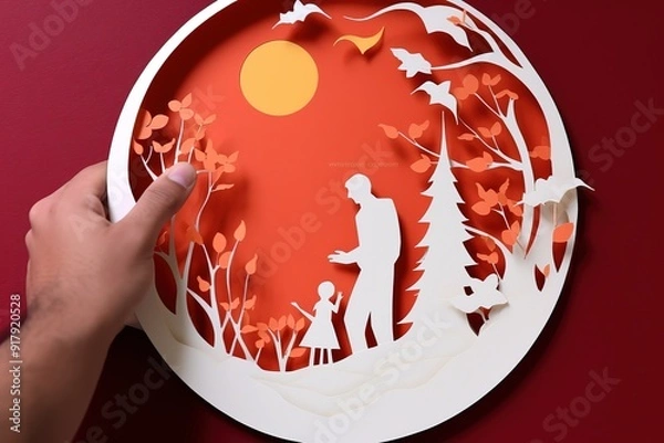 Obraz Fathers Day concept. Happy Fathers Day design, Fathers Day party background. Fathers Day Theme Background.