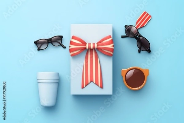 Obraz Fathers Day concept. Happy Fathers Day design, Fathers Day party background. Fathers Day Theme Background.