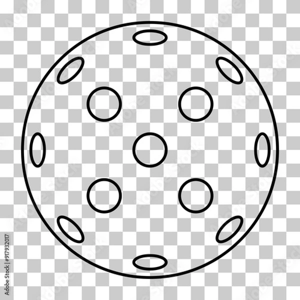 Fototapeta Pickleball racket sport, indoor ball paddle icon, web flat symbol vector illustration