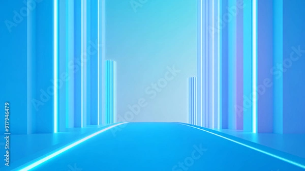Fototapeta Dynamic fluid color gradient background, abstract KV main visual business PPT background