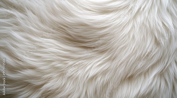 Fototapeta Soft white fur texture creating a warm cozy feeling 