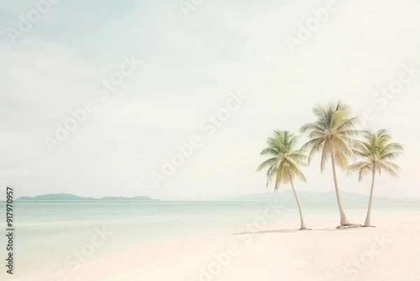 Fototapeta palm tree on the beach