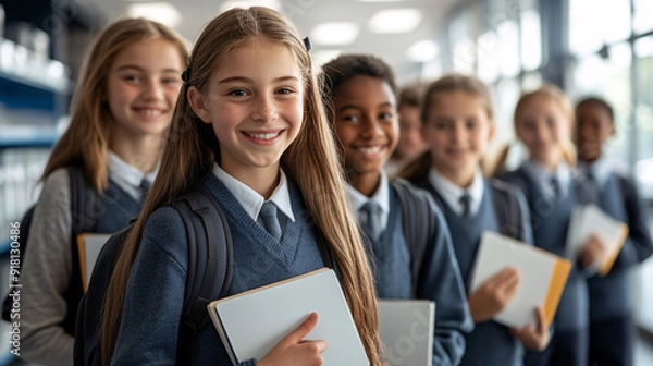 Obraz Portrait of students in school uniform