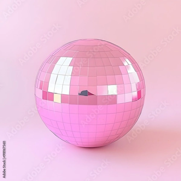 Obraz pink disco ball isolated