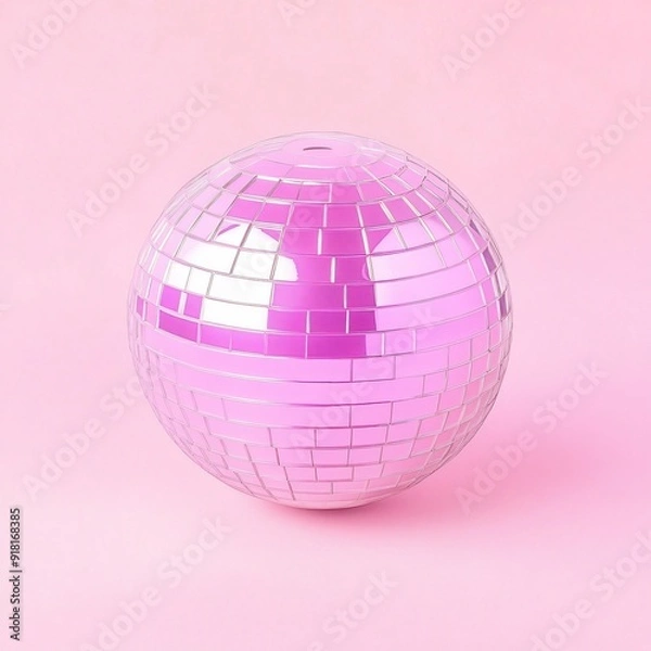 Obraz pink disco ball isolated