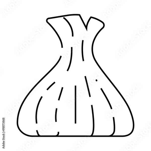 Fototapeta khinkali traditional food line icon vector. khinkali traditional food sign. isolated contour symbol black illustration
